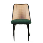 Chaises de salle à manger en rotin (lot de 2) avec pieds en métal