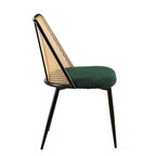 Chaises de salle à manger en rotin (lot de 2) avec pieds en métal