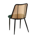 Chaises de salle à manger en rotin (lot de 2) avec pieds en métal