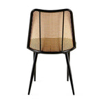 Chaises de salle à manger en rotin (lot de 2) avec pieds en métal