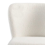 Tabouret de bar moderne 30", siège blanc avec pieds en métal noir et embouts dorés