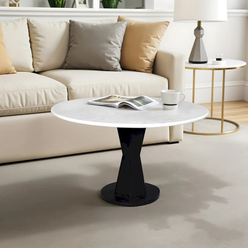 Table basse ronde moderne en fer