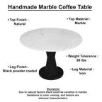Table basse ronde moderne en fer