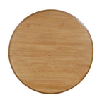 Table à manger ronde, plateau de 48 pouces, bois de manguier, brun naturel, 4 pieds piliers