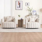 Fauteuil d'appoint pivotant rembourré avec oreiller (lot de 2)