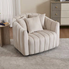 Fauteuil d'appoint pivotant rembourré avec oreiller (lot de 2)