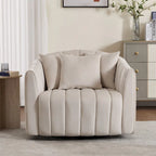 Fauteuil d'appoint pivotant rembourré avec oreiller (lot de 2)