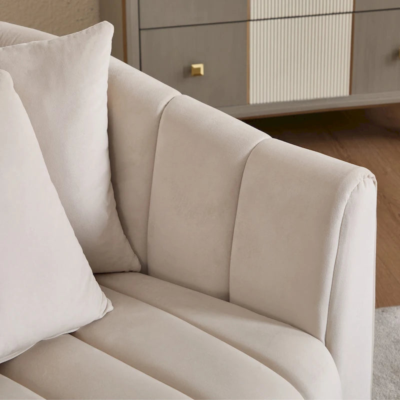 Fauteuil d'appoint pivotant rembourré avec oreiller (lot de 2)
