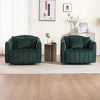 Fauteuil d'appoint pivotant rembourré avec oreiller (lot de 2)