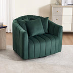 Fauteuil d'appoint pivotant rembourré avec oreiller (lot de 2)