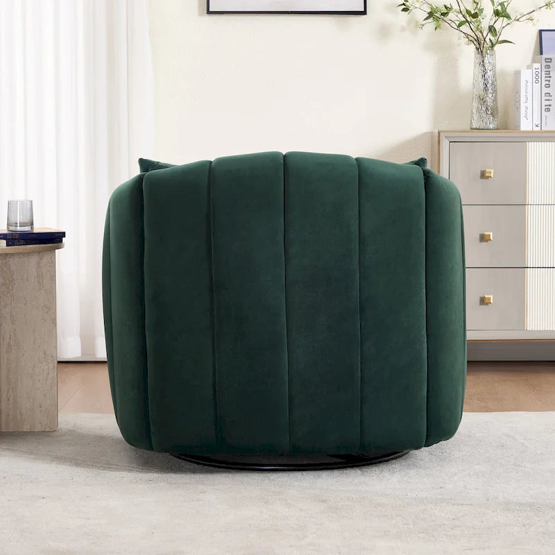 Fauteuil d'appoint pivotant rembourré avec oreiller (lot de 2)
