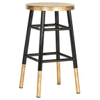 Tabouret de comptoir en métal de 61 cm avec garniture dorée