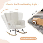 Ensemble de 2 fauteuils à bascule Teddy rembourrés avec poches de rangement