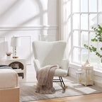 Ensemble de 2 fauteuils à bascule Teddy rembourrés avec poches de rangement