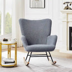 Ensemble de 2 fauteuils à bascule Teddy rembourrés avec poches de rangement