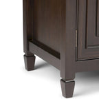 Meuble TV multimédia en bois massif de 72 pouces de large pour téléviseurs jusqu'à 80 pouces (72 L x 18 P x 24 H)