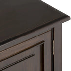 Meuble TV multimédia en bois massif de 72 pouces de large pour téléviseurs jusqu'à 80 pouces (72 L x 18 P x 24 H)