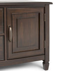 Meuble TV multimédia en bois massif de 72 pouces de large pour téléviseurs jusqu'à 80 pouces (72 L x 18 P x 24 H)