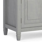 Meuble TV multimédia en bois massif de 72 pouces de large pour téléviseurs jusqu'à 80 pouces (72 L x 18 P x 24 H)