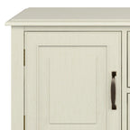 Meuble TV multimédia en bois massif de 72 pouces de large pour téléviseurs jusqu'à 80 pouces (72 L x 18 P x 24 H)
