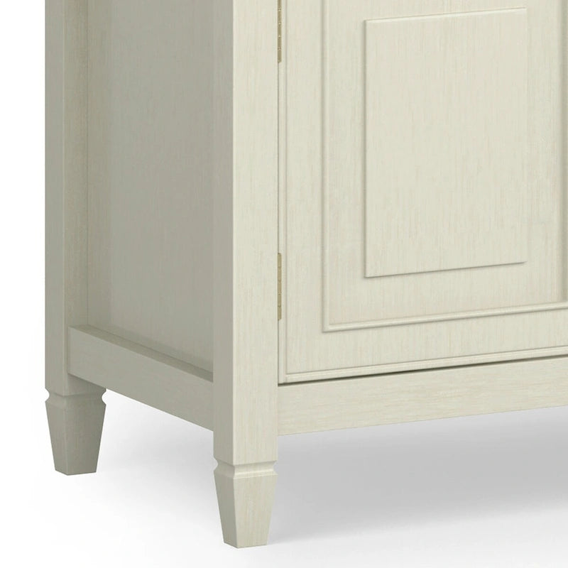 Meuble TV multimédia en bois massif de 72 pouces de large pour téléviseurs jusqu'à 80 pouces (72 L x 18 P x 24 H)