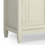 Meuble TV multimédia en bois massif de 72 pouces de large pour téléviseurs jusqu'à 80 pouces (72 L x 18 P x 24 H)