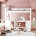 Merax Twin Loft Bed with Drawers, Cabinet, Shelves and Desk