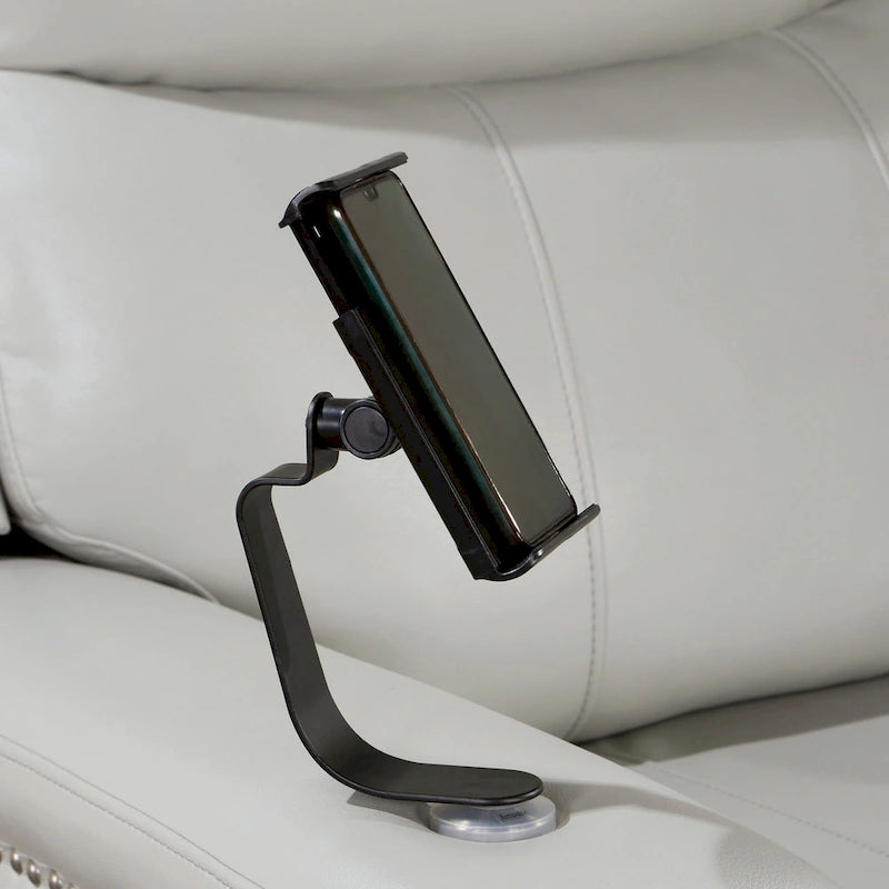 Canapé inclinable électrique avec port USB et plateau de rangement - Gris clair