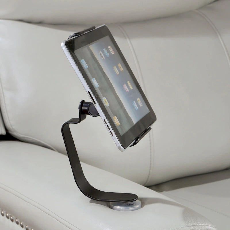 Canapé inclinable électrique avec port USB et plateau de rangement - Gris clair