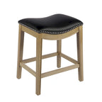 Tabouret de comptoir avec revêtement en similicuir et clous décoratifs