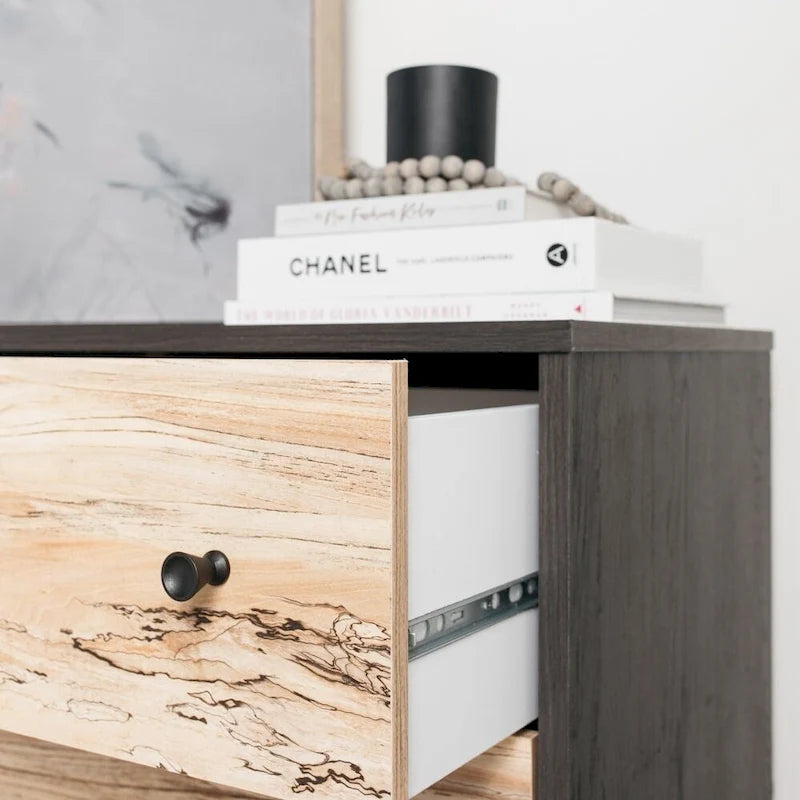 Commode Piperton Woodgrain à 6 tiroirs