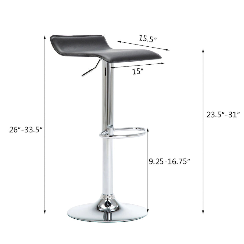 Tabourets de bar pivotants réglables, lot de 2