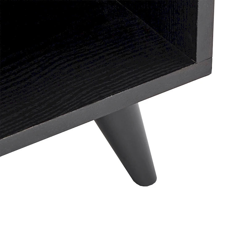Commode d'appoint 3 tiroirs bicolore avec étagères ouvertes