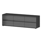 Commode basse et meuble TV 6 tiroirs – Noir et blanc