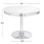 Table à manger ronde rétro - Blanche