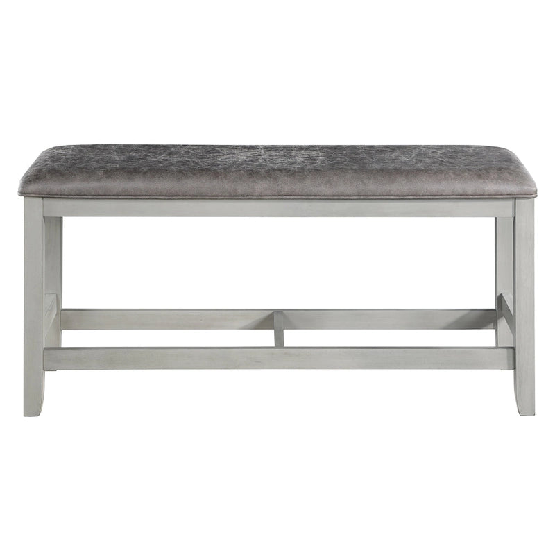 Banc de salle à manger sans dossier hauteur comptoir - Gris pierre