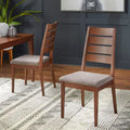 Chaise de salle à manger à dossier échelle, lot de 2