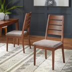 Chaise de salle à manger à dossier échelle, lot de 2