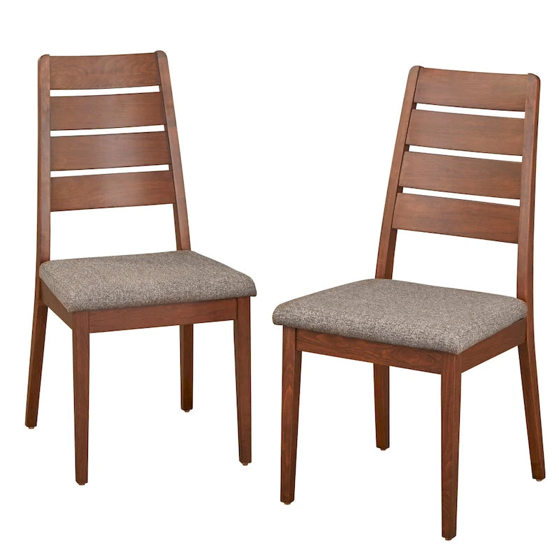 Chaise de salle à manger à dossier échelle, lot de 2