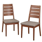 Chaise de salle à manger à dossier échelle, lot de 2
