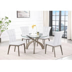 Somette Pogo Round Glass Top Dining Table