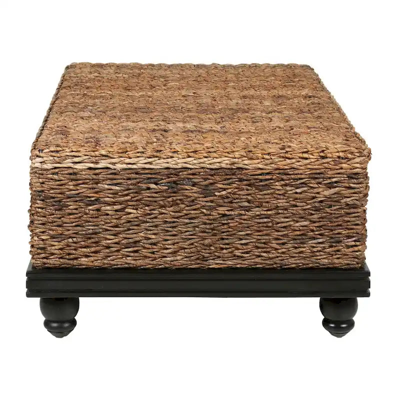 Table de rangement en abaca tressé naturel
