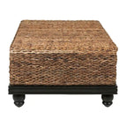Table de rangement en abaca tressé naturel