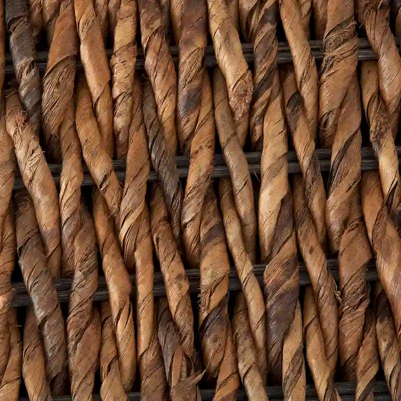 Table de rangement en abaca tressé naturel