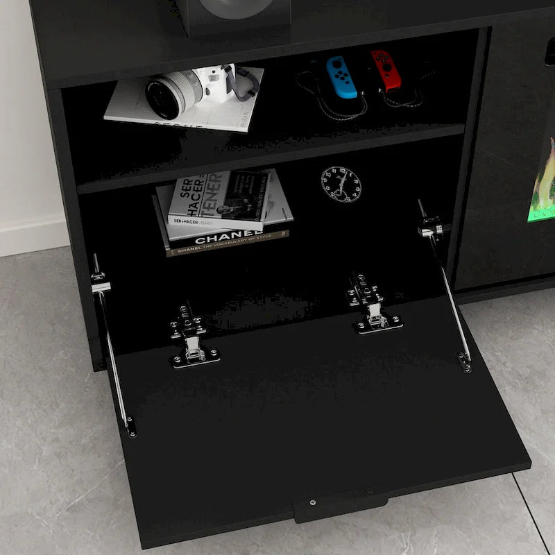 Meuble TV avec cheminée électrique intégrée