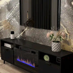 Meuble TV avec cheminée électrique intégrée