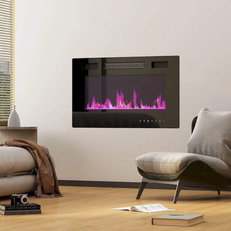 Meuble TV avec cheminée électrique intégrée