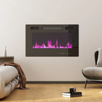 Meuble TV avec cheminée électrique intégrée