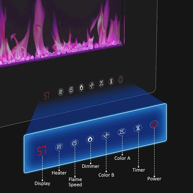 Meuble TV avec cheminée électrique intégrée