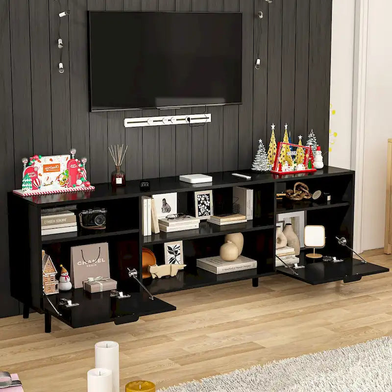 Meuble TV avec cheminée électrique intégrée